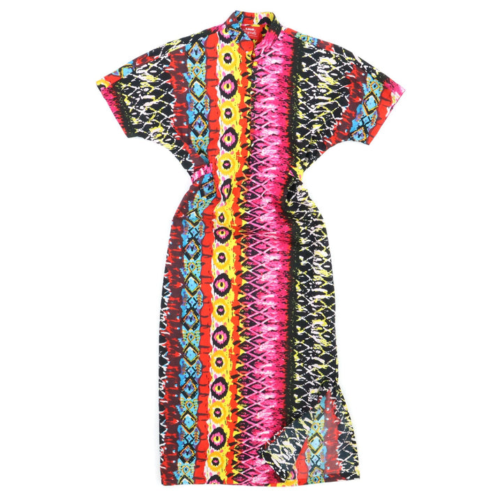Mandarin Maxi Dress - Psychedelic Snakeskin