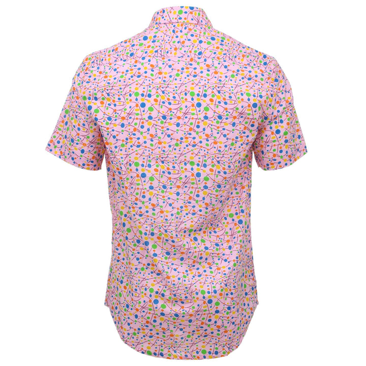 Tailored Fit Short Sleeve Shirt - Pink & Multi Dots