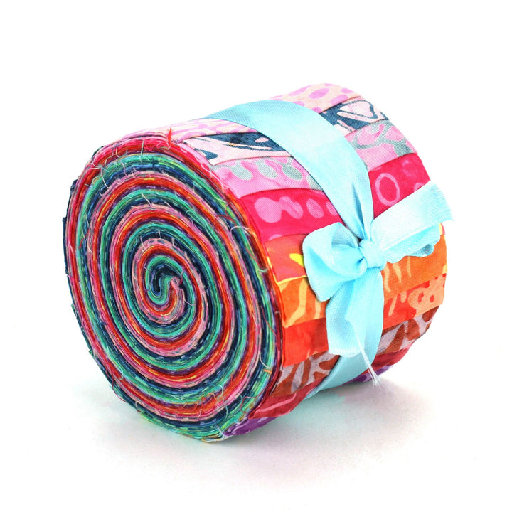 Jelly Roll - 20 Strips of 2.5" x 37" Cotton Batik