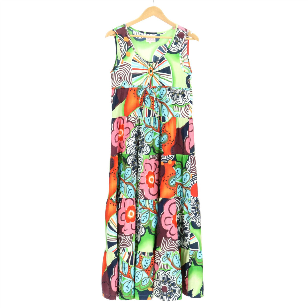 Waisted Maxi Dress - Floral Fairground