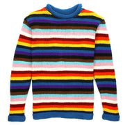 Hand Knitted Wool Jumper - Stripe Progress Rainbow