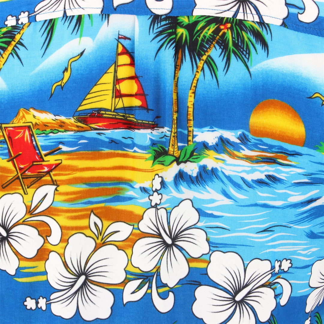 Short Sleeve Hawaiian Shirt - Blue