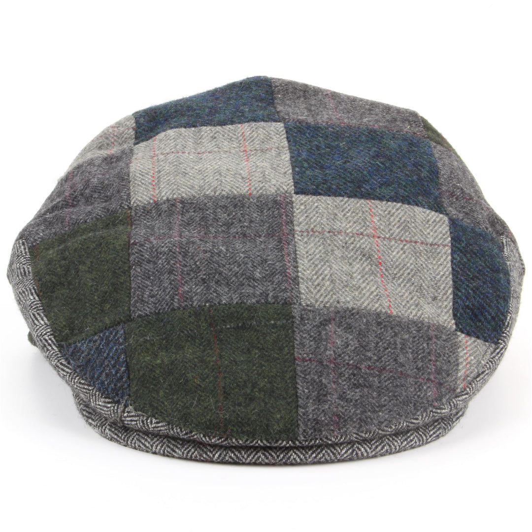 Patchwork tweed flat cap - Blue