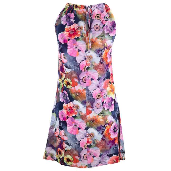 Modern Mini Dress - Lavender Hollyhooks