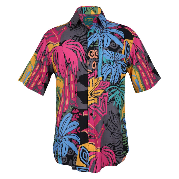 Regular Fit Short Sleeve Shirt - Infrared Jungle
