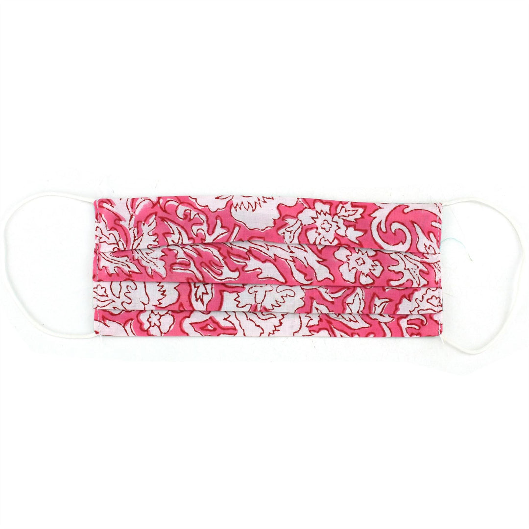 Handmade 100% Cotton Pleated Face-Mask
