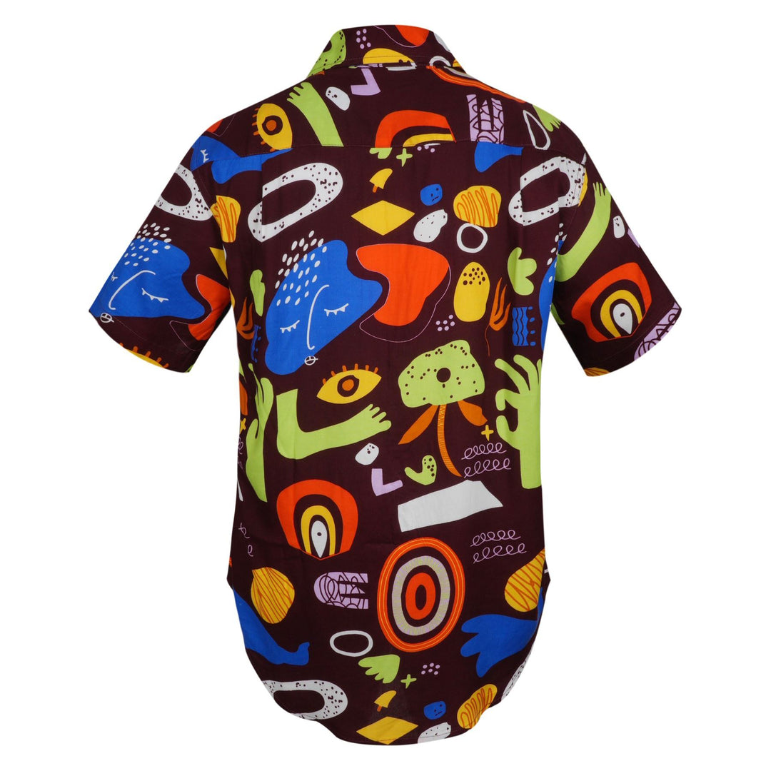 Regular Fit Short Sleeve Shirt - Cosmic Pop Maroon
