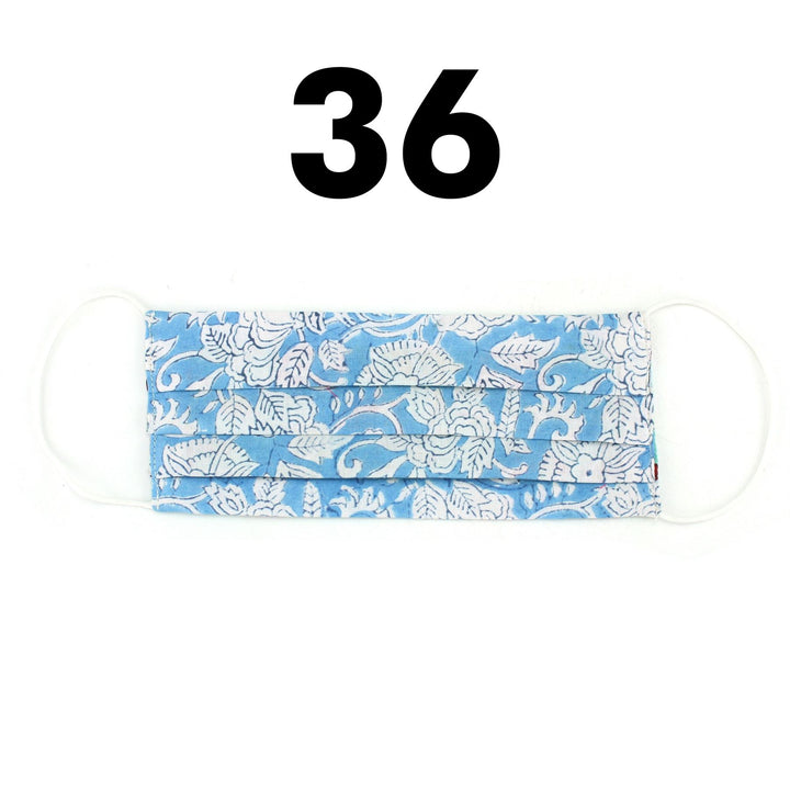 Handmade 100% Cotton Pleated Face-Mask