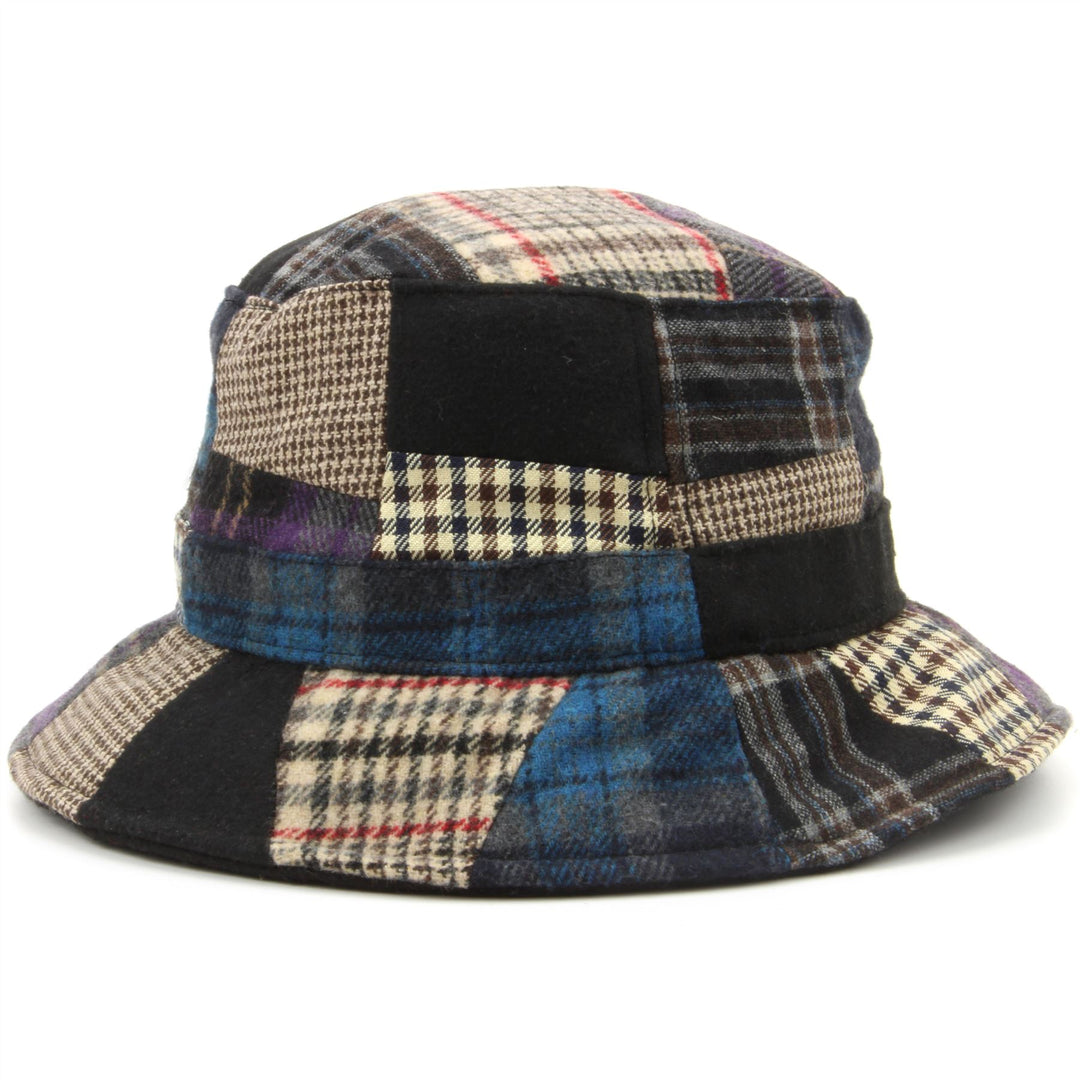 Patchwork Tweed bucket hat - Blue
