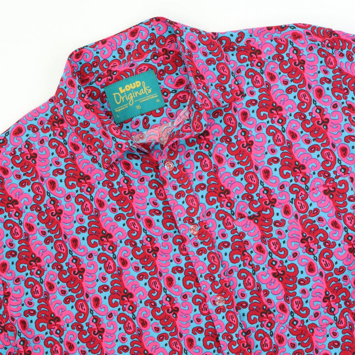 Regular Fit Short Sleeve Shirt - Pink Ripple