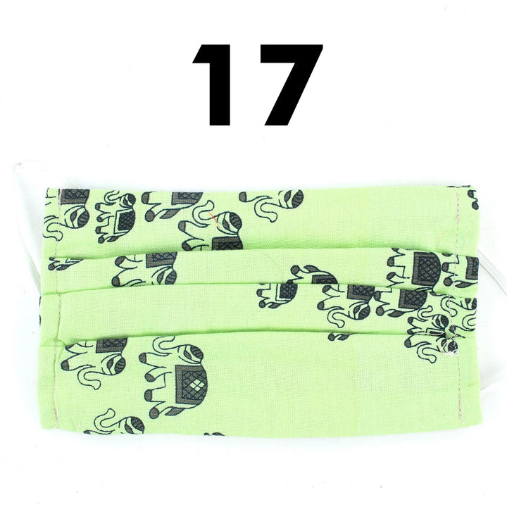 100% Cotton Handmade Pleated Face-Mask