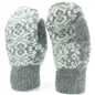 Wool Knit Mittens - Grey