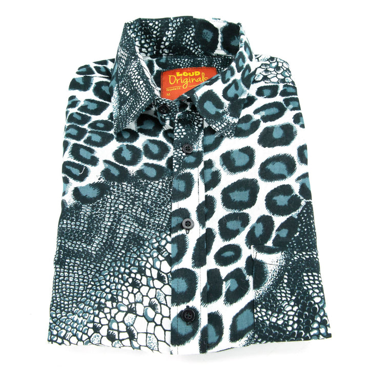 Regular Fit Short Sleeve Shirt - Jungle Menagerie - Grey