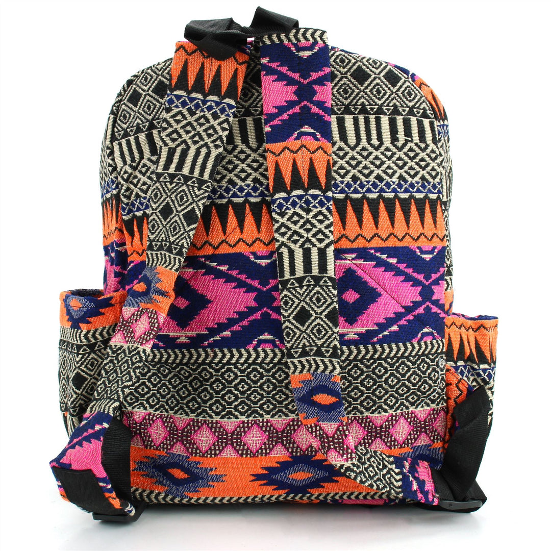 Himalayan Hemp Backpack - Bright Aztec