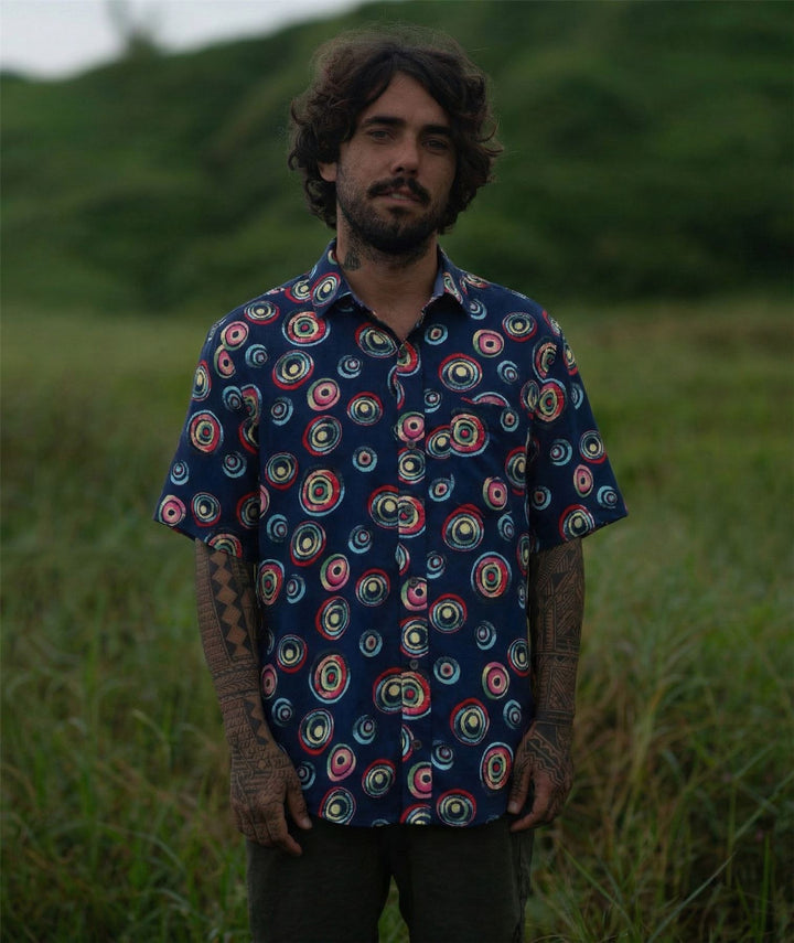 Regular Fit Short Sleeve Shirt - Galaxy Dot