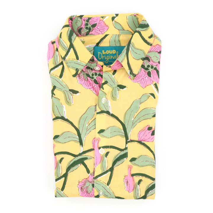Regular Fit Short Sleeve Shirt - Sunburst Petals