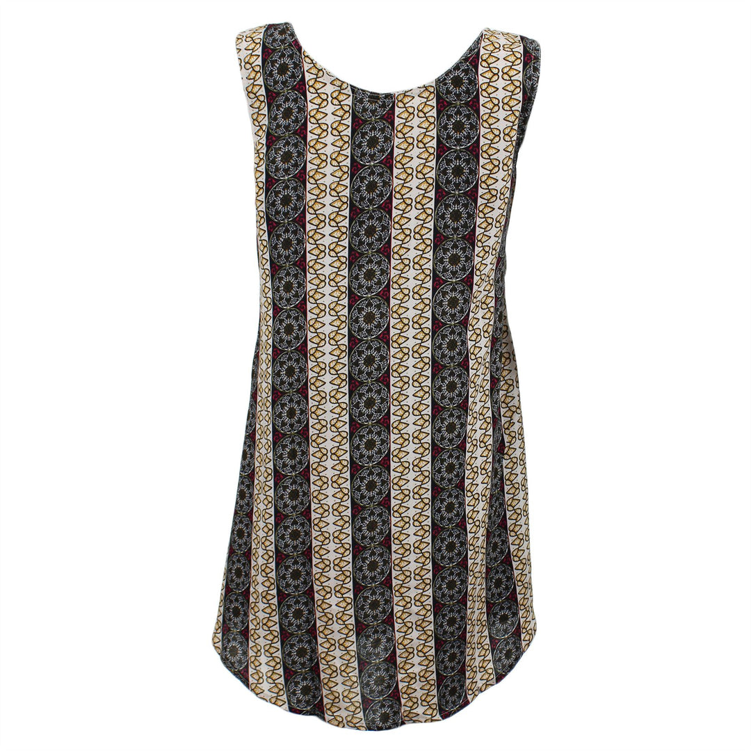 Abstract Print Skater Dress