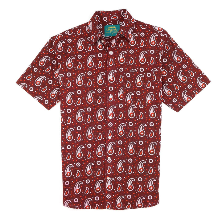 Regular Fit Short Sleeve Shirt - Crimson Karma Paisley