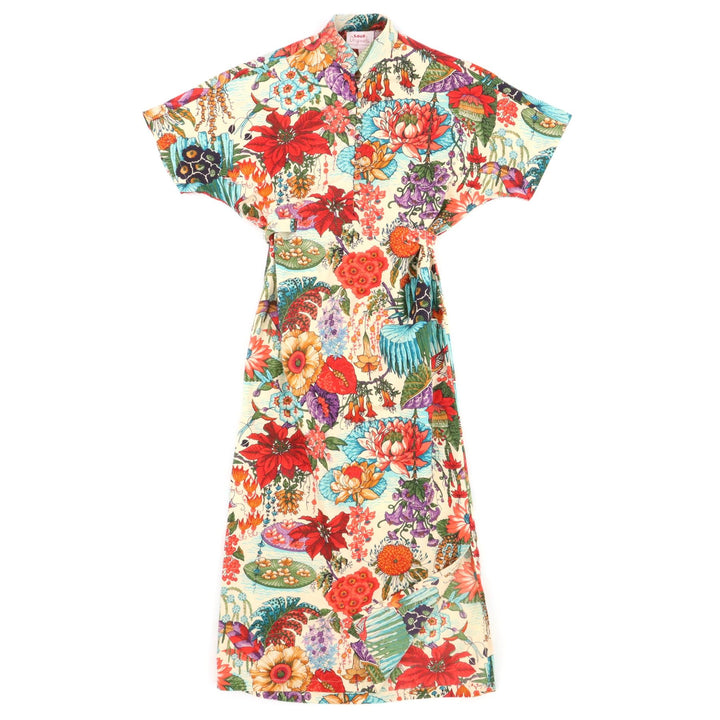 Mandarin Maxi Dress - Japanese Floral
