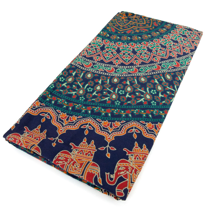 Block Printed Mandala Wall Hanging - Indigo