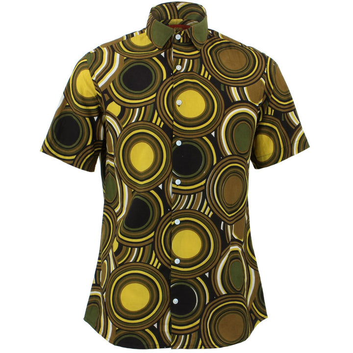 Slim Fit Short Sleeve Shirt - Retro Circles