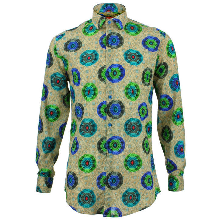 Slim Fit Long Sleeve Shirt - The Eye of the Kaleidoscope