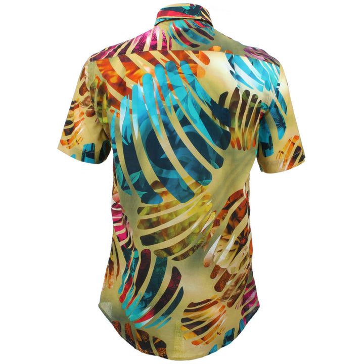 Regular Fit Short Sleeve Shirt - Multi-coloured Abstract