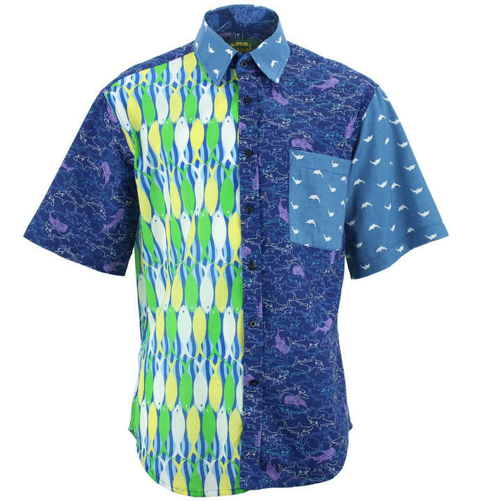 Regular Fit Short Sleeve Shirt - Random Mixed Panel - Sealife