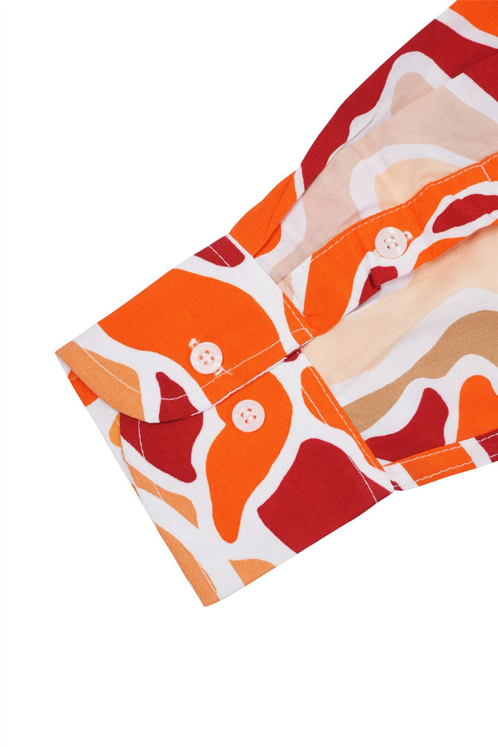 Regular Fit Long Sleeve Shirt - Salmon Reef