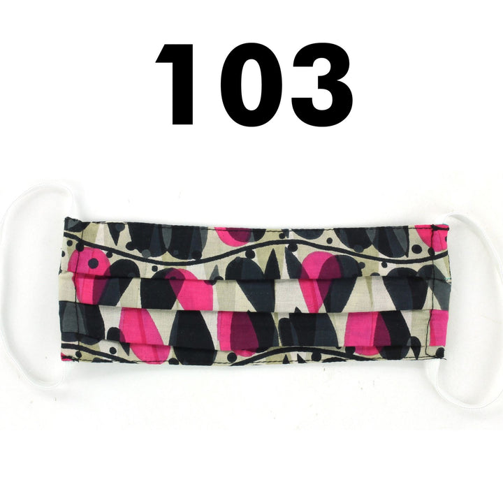 100% Cotton Handmade Pleated Face-Mask