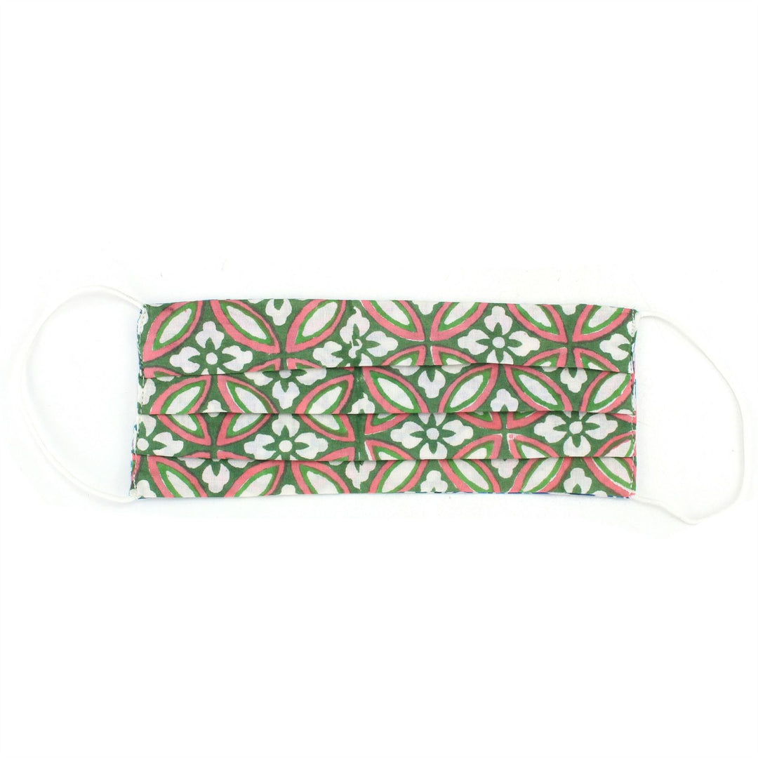 Handmade 100% Cotton Pleated Face-Mask