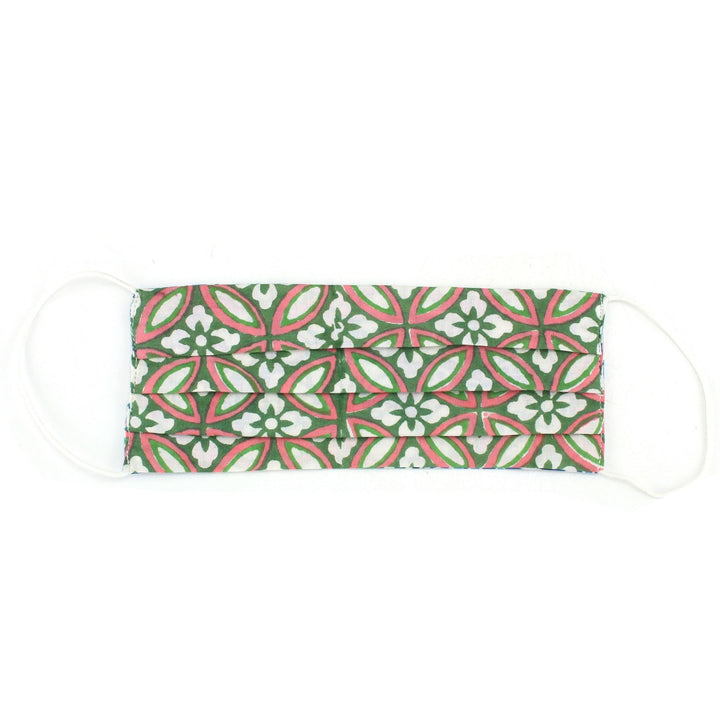 Handmade 100% Cotton Pleated Face-Mask