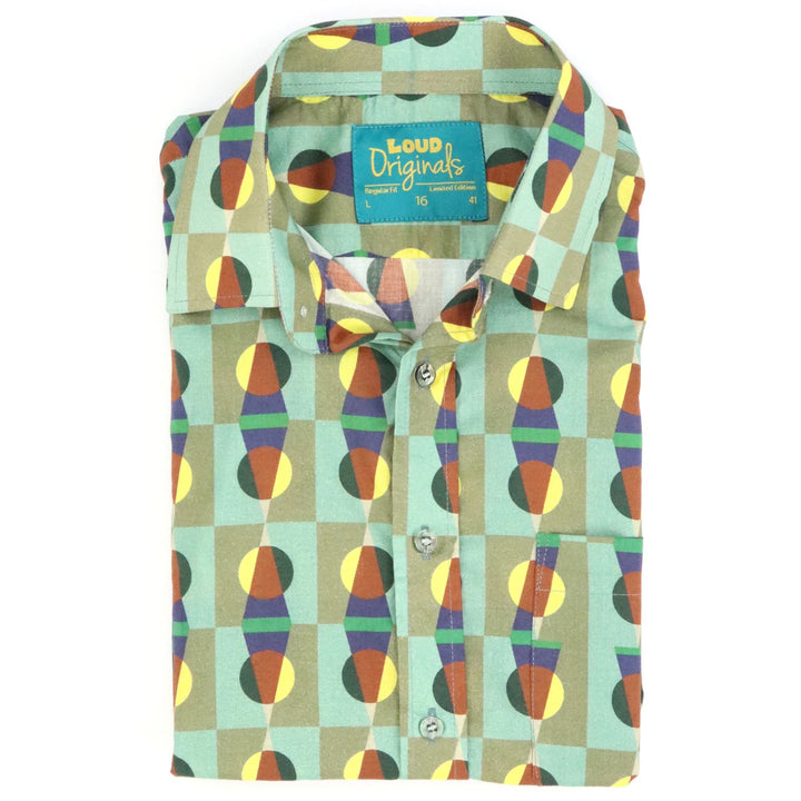 Regular Fit Short Sleeve Shirt - Sage Prism