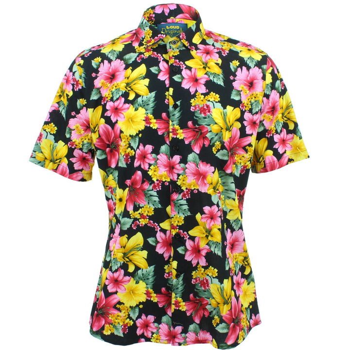 Slim Fit Short Sleeve Shirt - Lilies