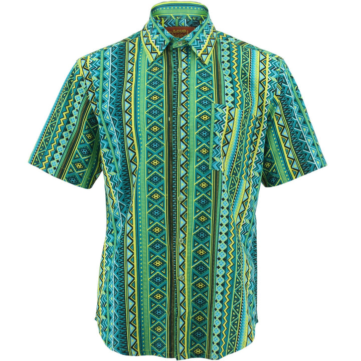 Regular Fit Short Sleeve Shirt - Aztec