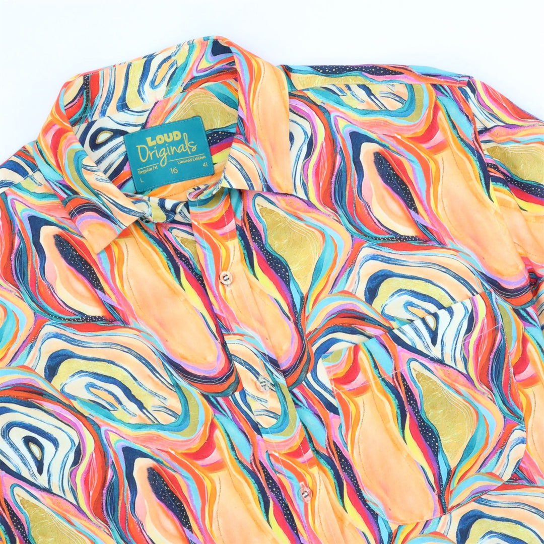 Regular Fit Short Sleeve Shirt - Psychedelic Liquid