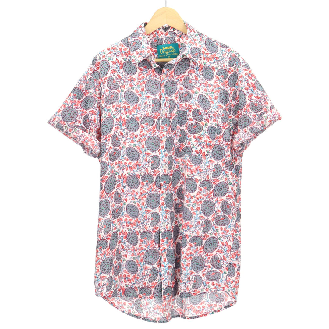 Regular Fit Short Sleeve Shirt - Coral Garden Whirl