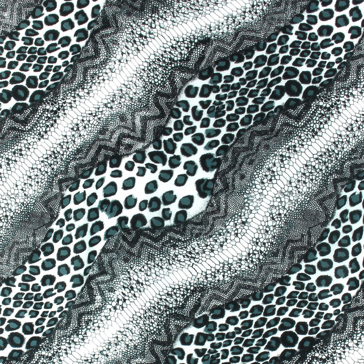 Viscose Rayon Sarong - Snake leopard - Silver