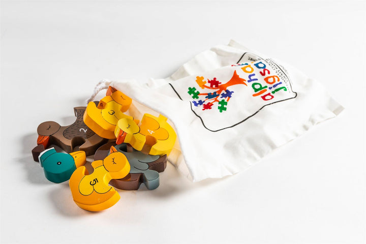 Handmade Wooden Jigsaw Puzzle - Number Ducks