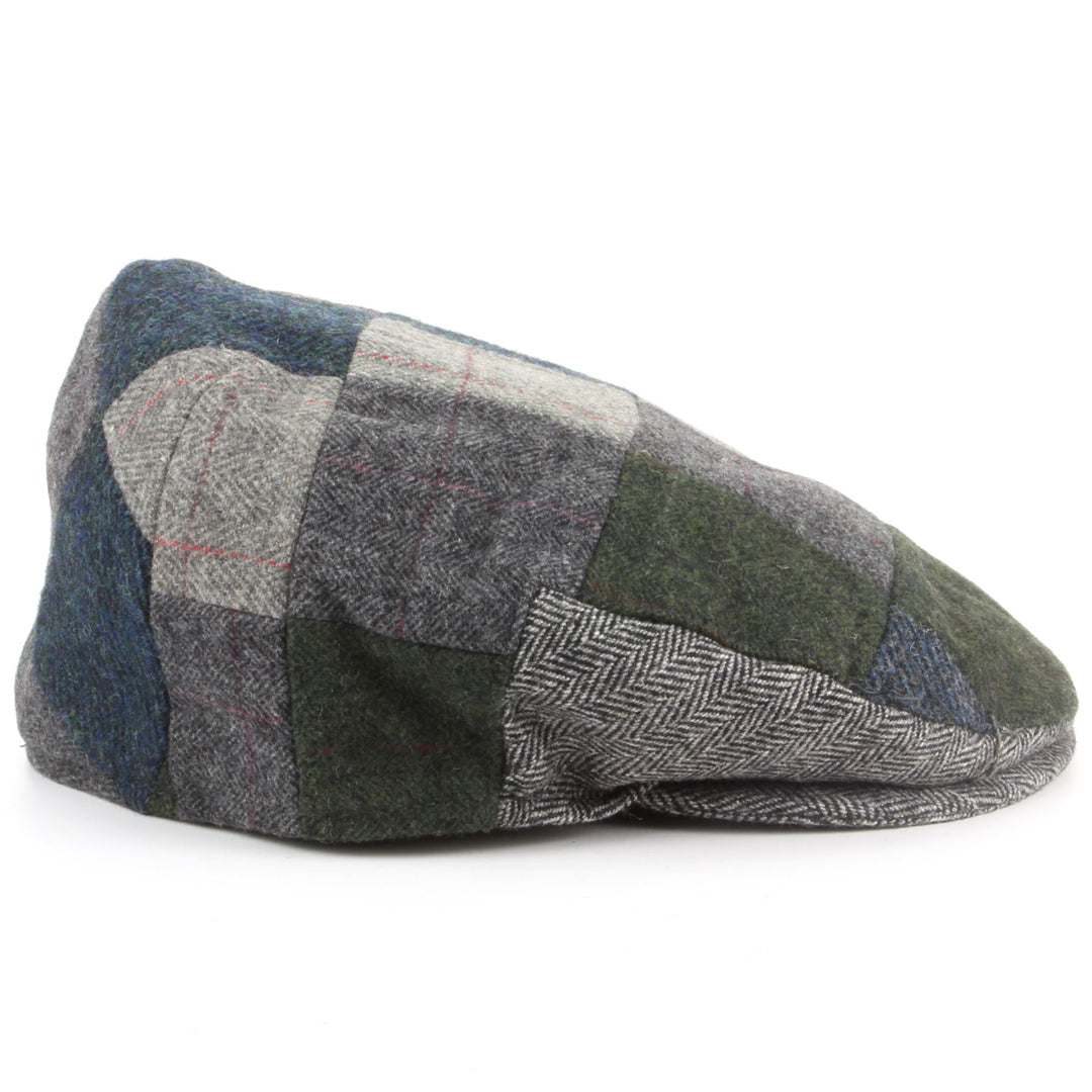 Patchwork tweed flat cap - Blue