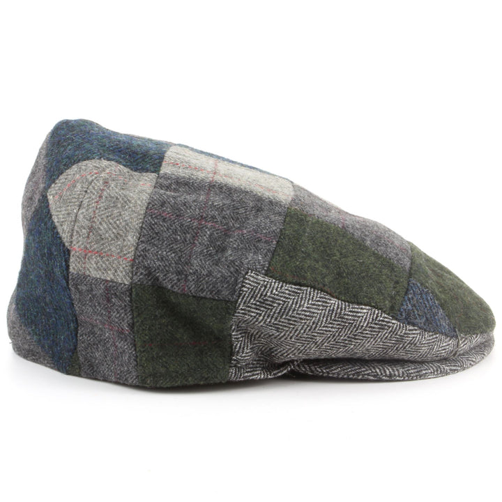 Patchwork tweed flat cap - Blue