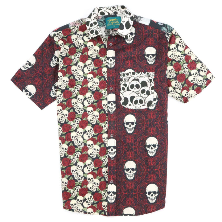 Regular Fit Short Sleeve Shirt - Skull Random Mixed Panel