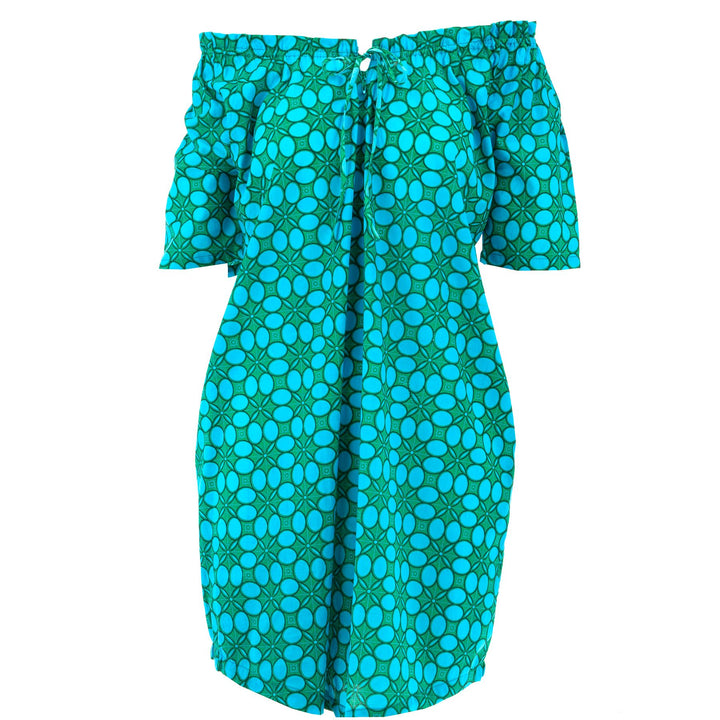 Tie Front Summer Dress - Geo Delight