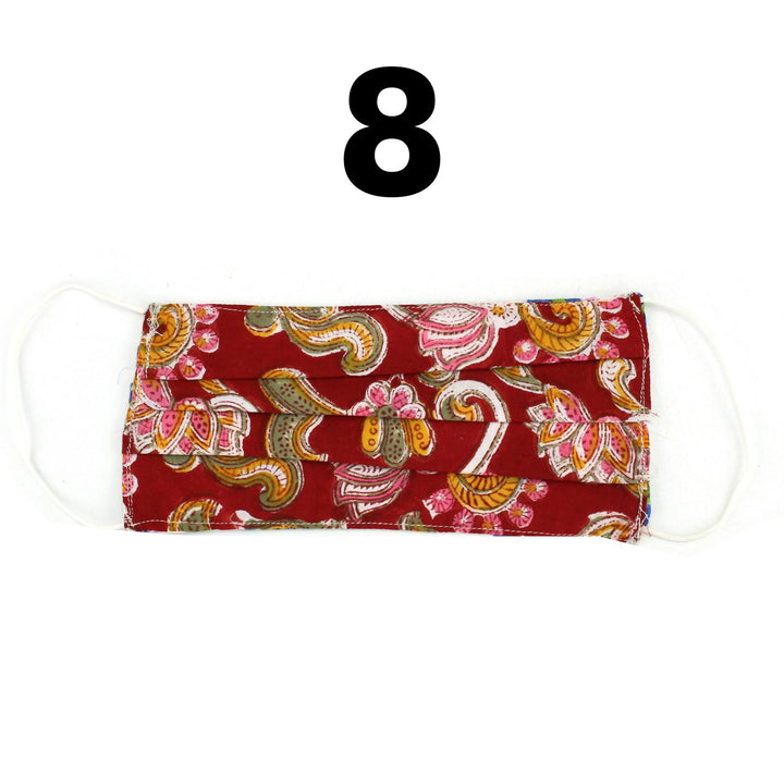 Handmade 100% Cotton Pleated Face-Mask