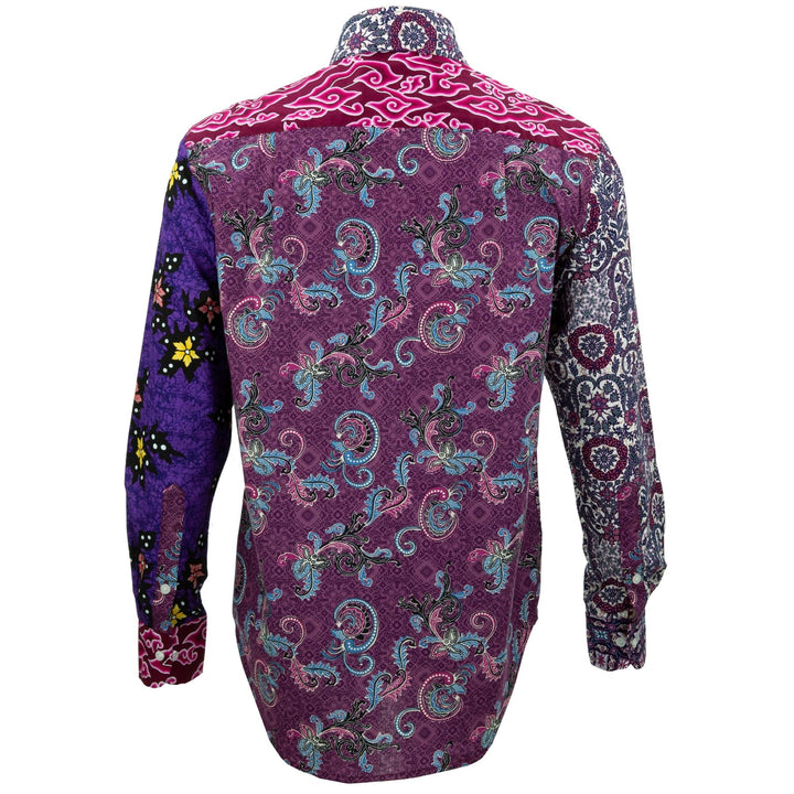 Regular Fit Long Sleeve Shirt - Random Mixed Panel Batik