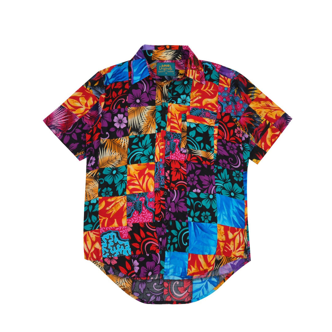 Regular Fit Short Sleeve Shirt - Paradise Patchwork Large