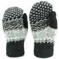 Wool Knit Fairisle Mittens - Black
