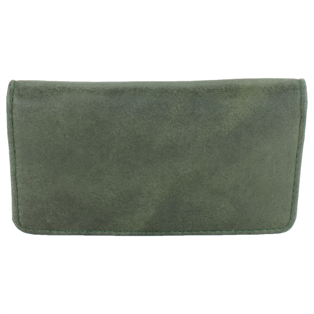 Real Leather Colourful Purse Wallet - Green