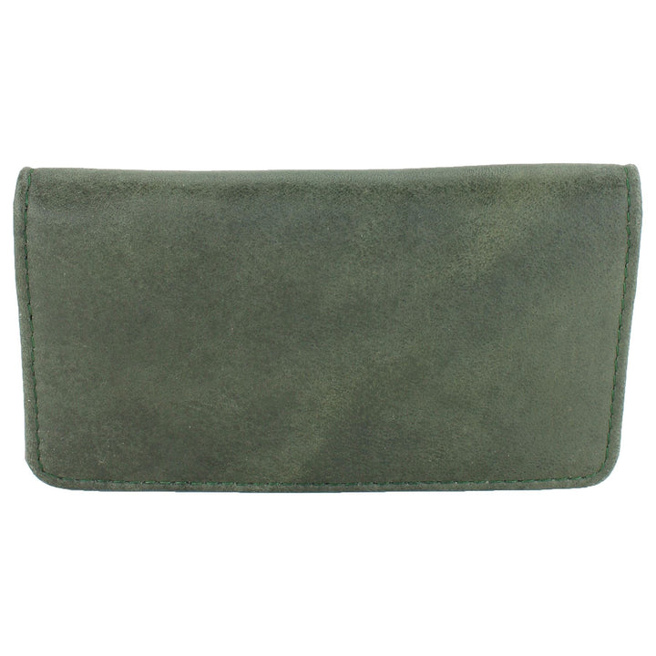 Real Leather Colourful Purse Wallet - Green