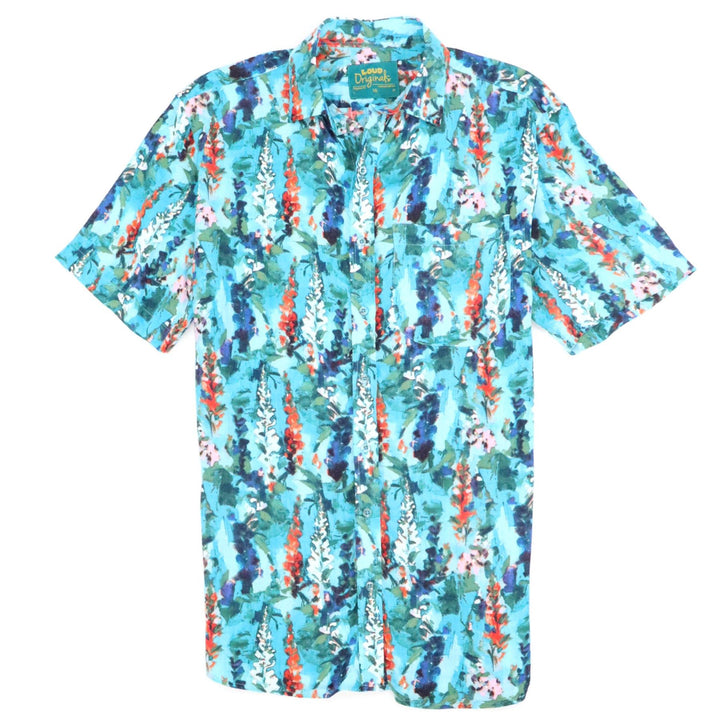 Regular Fit Short Sleeve Shirt - Watercolour Lupine